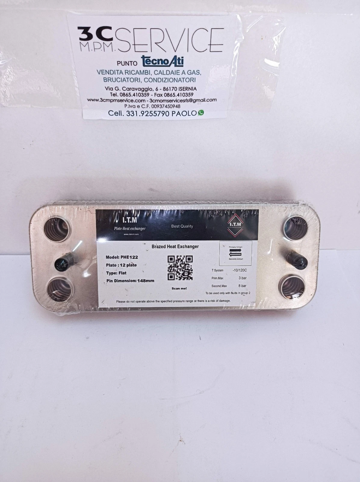 Scambiatore sanitario a piastre compatibile R8036 per caldaia Beretta/Riello 12 piastre 1 Scambiatore sanitario a piastre compatibile R8036 per caldaia Beretta/Riello 12 piastre