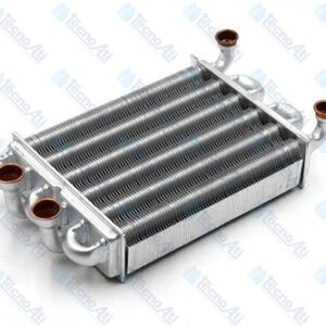 SCAMBIATORE BITERMICO COMPATIBILE PER ARISTON 65106300 IMMERGAS 1043240 SAVIO BI1592100 UNICAL 95263474, nuovo.