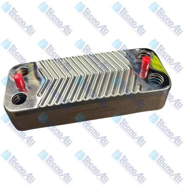 SCAMBIATORE 16 PIASTRE + GUARNIZIONI COMPATIBILE FERROLI 39820430 CALDAIA DIVATOP, NUOVO.