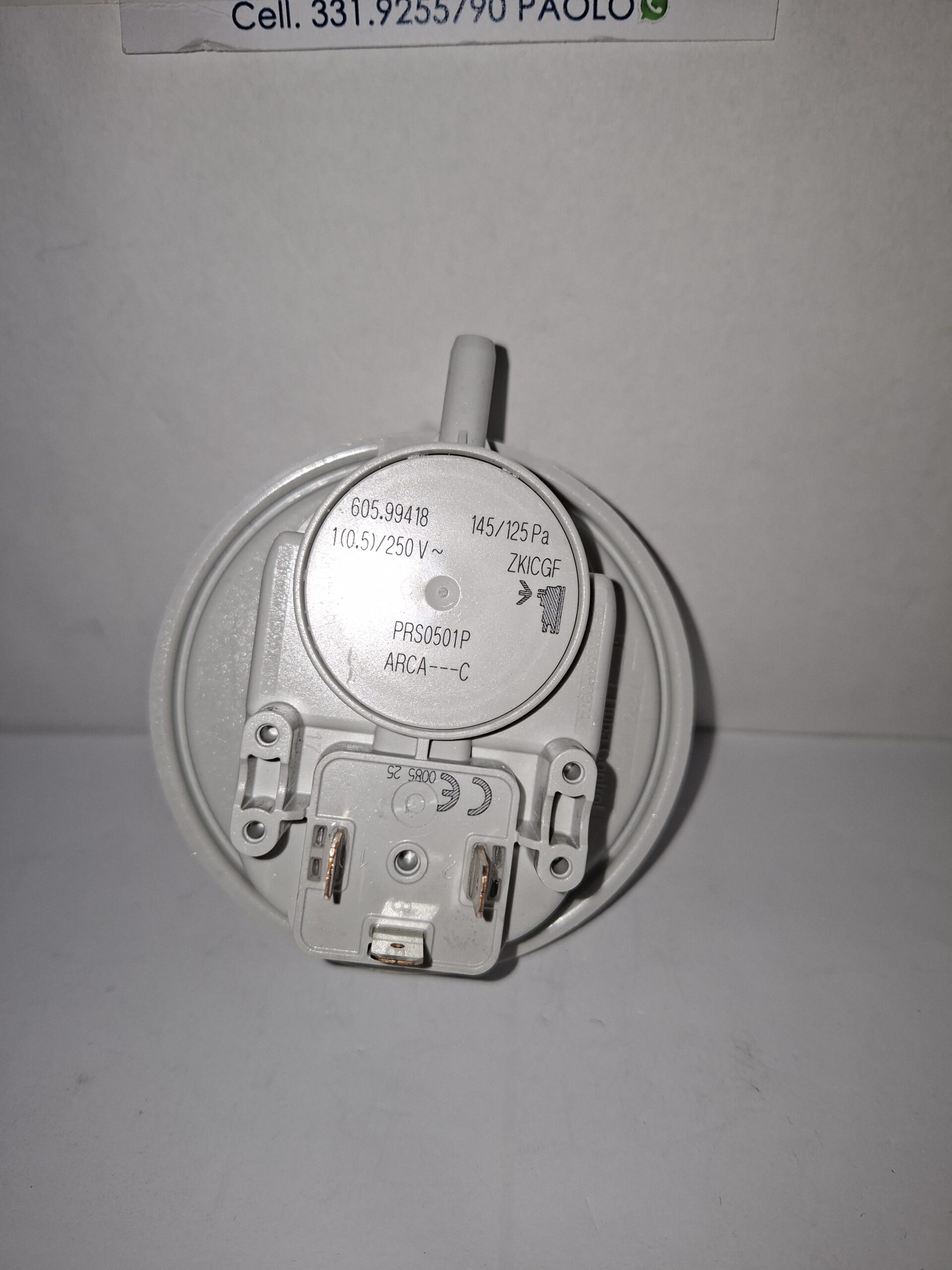 Pressostato fumi/aria Arca, codice: Prs0501p. nuovo, 145 125 pascal, per valdaie Arca. 3 Pressostato fumi/aria Arca, codice: Prs0501p. nuovo, 145 125 pascal, per valdaie Arca. - immagine 3